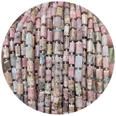 Vente en gros de perles en forme de cylindre en pierre précieuse de cristal naturel Agate Cylindre en perles en vrac Accessoires pour la fabrication de bijoux bricolage