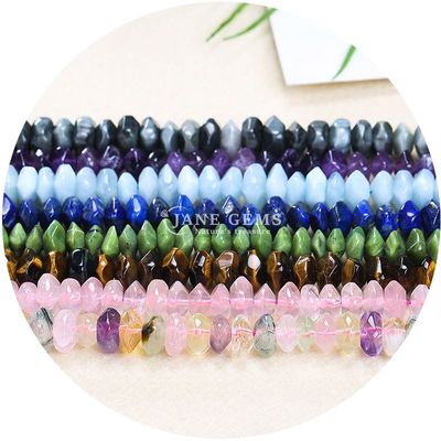 Gros de pierres précieuses cristallines naturelles d'angle amorphe perles rayées d'agate irrégulière perles lâches accessoires pour bijoux de bricolage