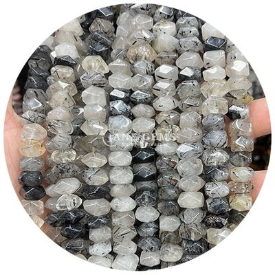 Gros de pierres précieuses cristallines naturelles d'angle amorphe perles rayées d'agate irrégulière perles lâches accessoires pour bijoux de bricolage