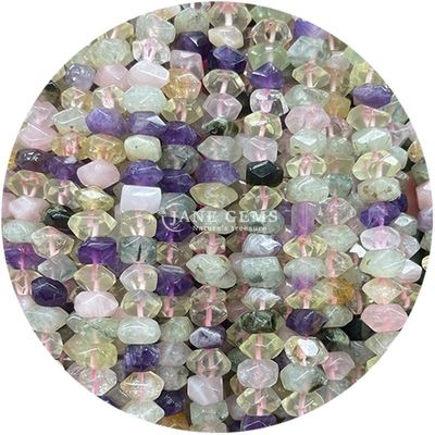 Gros de pierres précieuses cristallines naturelles d'angle amorphe perles rayées d'agate irrégulière perles lâches accessoires pour bijoux de bricolage