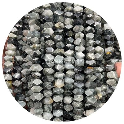 Gros de pierres précieuses cristallines naturelles d'angle amorphe perles rayées d'agate irrégulière perles lâches accessoires pour bijoux de bricolage