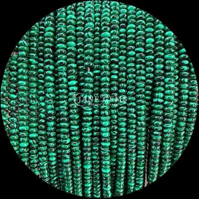 Pierre naturelle de cristal en pierre précieuse Rondelle en forme d'abacus Amazonite œil de tigre Franges de perles lâches pour bracelets de yoga
