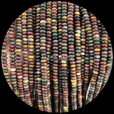 Pierre naturelle Rondelle Abacus forme de perle rose aventurine Lapis lazuli fils de perles en vrac pour l'énergie de guérison