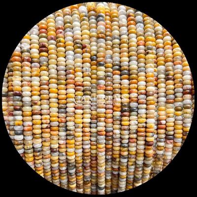 Perles de pierres précieuses Taille personnalisée Rondelle Abacus Forme pierre précieuse Agate fou Aquamarin Franges de perles lâches pour la fabrication de bijoux