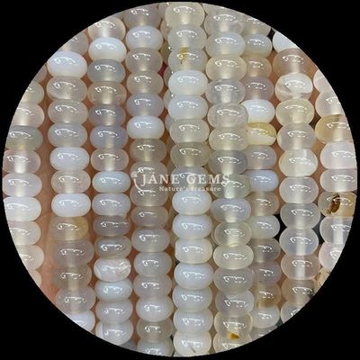 Perles de pierres précieuses Taille personnalisée Rondelle Abacus Forme pierre précieuse Opalite Silk doré Perles lâches Filament pour la fabrication de bijoux