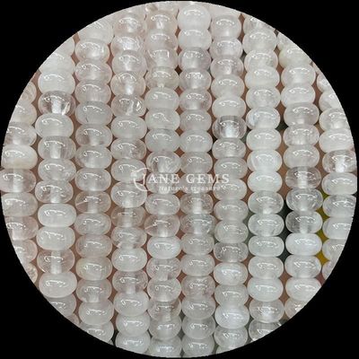Taille personnalisée Gems Bead Rondelle Abacus Shape Gemstone Carnélien Quartz clair Franges de perles lâches pour la fabrication de bijoux