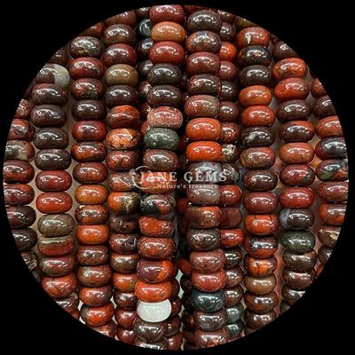 Taille personnalisée Gems Bead Rondelle Abacus Shape Gemstone Carnélien Quartz clair Franges de perles lâches pour la fabrication de bijoux