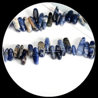 Pierre précieuse naturelle Dent irrégulière en forme de lapis lazuli Carnélien en tranche de gravier Franges de perles lâches pour la fabrication de bijoux bricolage
