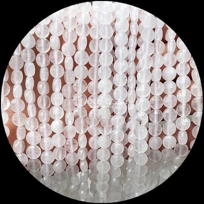 Perles à facettes de forme plate Cristal pierre précieuse de forme ronde Améthyste Rose Quartz Franges de perles en vrac pour la fabrication de bijoux bricolage