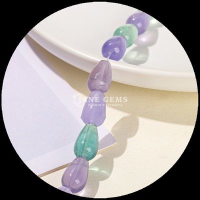 Perles irrégulières de fluorite, cristal, pierre précieuse, tube rond, forme de goutte d'eau, forme de perle lâche
