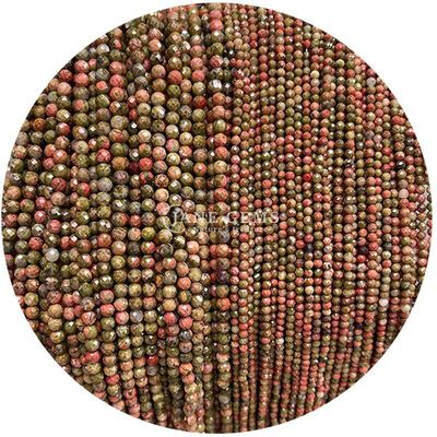 Perles de pierres précieuses cristallines naturelles en forme ronde à facettes petites et lâches