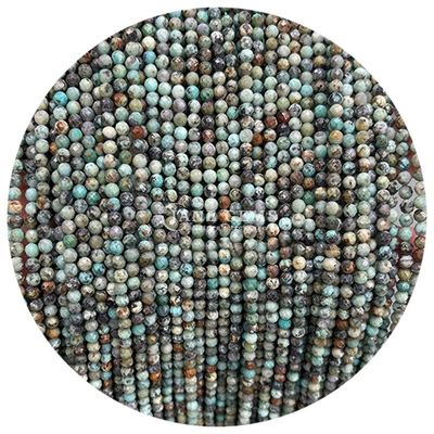 Perles de pierres précieuses cristallines naturelles en forme ronde à facettes petites et lâches