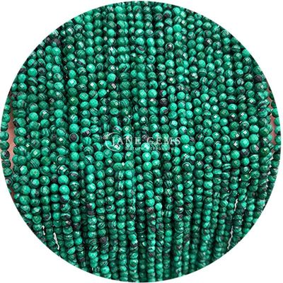 Perles de pierres précieuses cristallines naturelles en forme ronde à facettes petites et lâches