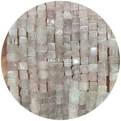 Vente en gros de pierres précieuses en cristal naturel en forme carrée Perles cube Perles de pierre en vrac accessoires Perles cube espaceurs pour bijoux