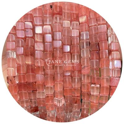 Vente en gros de pierres précieuses en cristal naturel en forme carrée Perles cube Perles de pierre en vrac accessoires Perles cube espaceurs pour bijoux