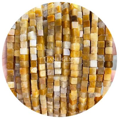 Vente en gros de pierres précieuses en cristal naturel en forme carrée Perles cube Perles de pierre en vrac accessoires Perles cube espaceurs pour bijoux