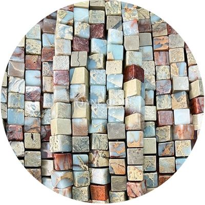 Vente en gros de pierres précieuses en cristal naturel en forme carrée Perles cube Perles de pierre en vrac accessoires Perles cube espaceurs pour bijoux