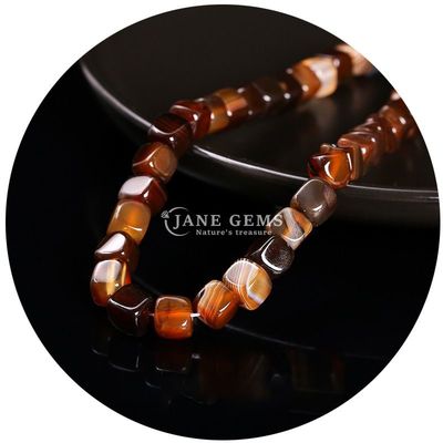 Vente en gros de pierres précieuses en cristal naturel Carré Agate Perles Cube Loose Perles Turquoise Accessoires Distances pour la fabrication de bijoux