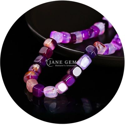 Vente en gros de pierres précieuses en cristal naturel Carré Agate Perles Cube Loose Perles Turquoise Accessoires Distances pour la fabrication de bijoux
