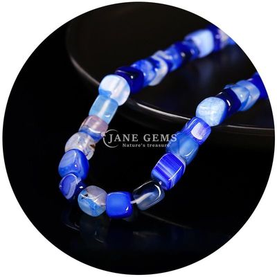 Vente en gros de pierres précieuses en cristal naturel Carré Agate Perles Cube Loose Perles Turquoise Accessoires Distances pour la fabrication de bijoux