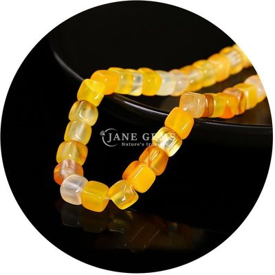 Vente en gros de pierres précieuses en cristal naturel Carré Agate Perles Cube Loose Perles Turquoise Accessoires Distances pour la fabrication de bijoux