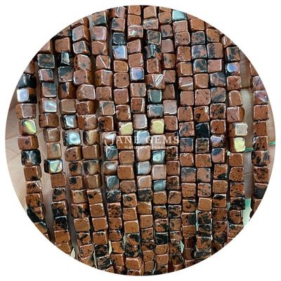 Vente en gros de pierres précieuses en cristal naturel Carré Agate Perles Cube Loose Perles Turquoise Accessoires Distances pour la fabrication de bijoux