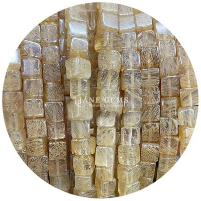 Vente en gros de pierres précieuses en cristal naturel Carré Agate Perles Cube Loose Perles Turquoise Accessoires Distances pour la fabrication de bijoux