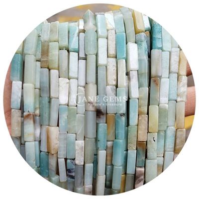 Vente en gros de perles de pierre précieuse en vrac en forme de cube rectangulaire Perles de pierre en vrac en forme de cube