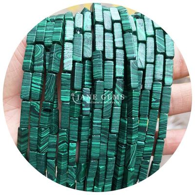 Vente en gros de perles de pierre précieuse en vrac en forme de cube rectangulaire Perles de pierre en vrac en forme de cube