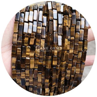 Vente en gros de perles de pierre précieuse en vrac en forme de cube rectangulaire Perles de pierre en vrac en forme de cube