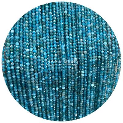 Perles de pierres précieuses cristallines naturelles en forme ronde à facettes petites Amazonite Apatite Franges de perles lâches pour bracelets