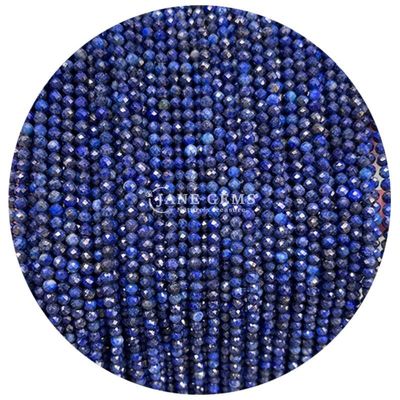 Perles de pierres précieuses cristallines naturelles de forme ronde à facettes petites Lapis Lazuli Améthyste Franges de perles lâches pour bracelets