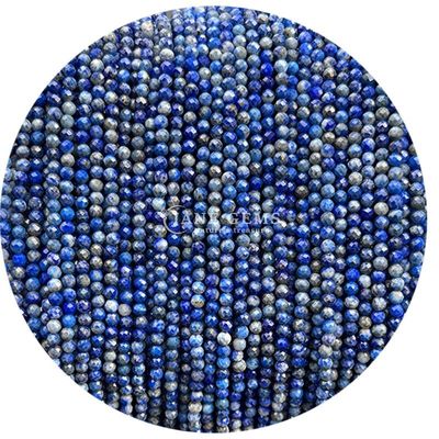 Perles de pierres précieuses cristallines naturelles de forme ronde à facettes petites Lapis Lazuli Améthyste Franges de perles lâches pour bracelets
