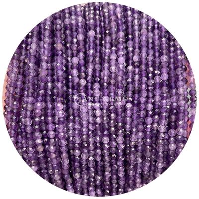 Perles de pierres précieuses cristallines naturelles de forme ronde à facettes petites Lapis Lazuli Améthyste Franges de perles lâches pour bracelets