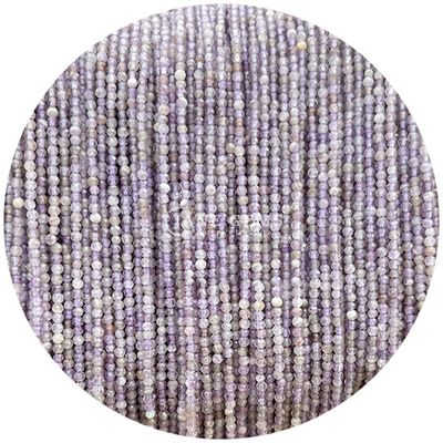 Perles de pierres précieuses cristallines naturelles de forme ronde à facettes petites Lapis Lazuli Améthyste Franges de perles lâches pour bracelets