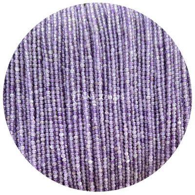 Perles de pierres précieuses cristallines naturelles de forme ronde à facettes petites Lapis Lazuli Améthyste Franges de perles lâches pour bracelets
