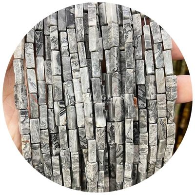 Gros de pierres précieuses de cristal naturel Rectangulaire de perles cuboïdes Perles de pierre en vrac Accessoires de perles de pierre en vrac Distributeurs de perles de cube pour bijoux