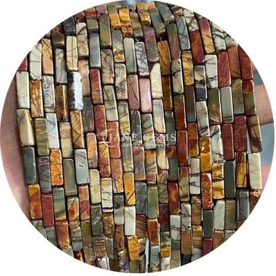 Gros de pierres précieuses de cristal naturel Rectangulaire de perles cuboïdes Perles de pierre en vrac Accessoires de perles de pierre en vrac Distributeurs de perles de cube pour bijoux