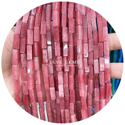 Gros de pierres précieuses de cristal naturel Rectangulaire de perles cuboïdes Perles de pierre en vrac Accessoires de perles de pierre en vrac Distributeurs de perles de cube pour bijoux