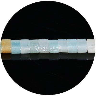 Détail en gros de pierres précieuses de cristal naturel à facettes de perles rectangulaires à perles de pierre en vrac accessoires de perles de pierre à facettes d'espacement pour bijoux