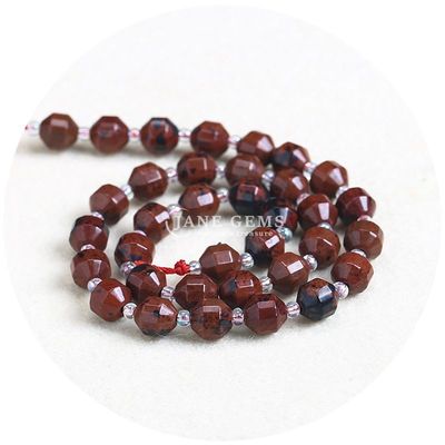 Gros de pierre précieuse en cristal naturel en forme d'olivier Perles à facettes Perles de pierre en vrac accessoires Perles rhombus espaceur