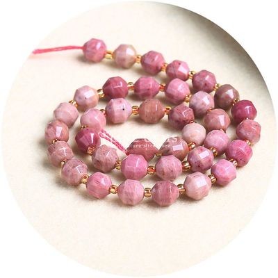 Gros de pierre précieuse en cristal naturel en forme d'olivier Perles à facettes Perles de pierre en vrac accessoires Perles rhombus espaceur