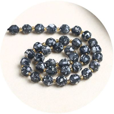 Gros de pierre précieuse en cristal naturel en forme d'olivier Perles à facettes Perles de pierre en vrac accessoires Perles rhombus espaceur