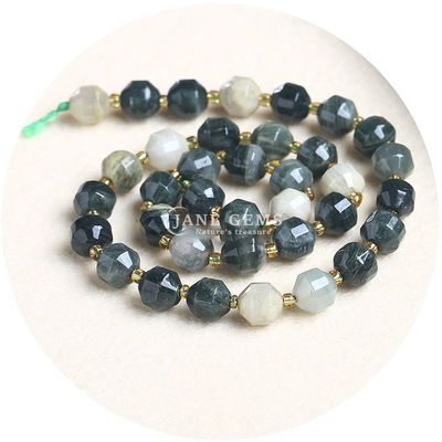 Gros de pierre précieuse en cristal naturel en forme d'olivier Perles à facettes Perles de pierre en vrac accessoires Perles rhombus espaceur