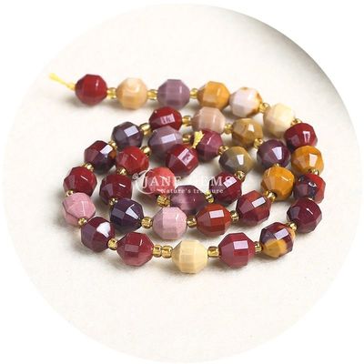 Gros de pierre précieuse en cristal naturel en forme d'olivier Perles à facettes Perles de pierre en vrac accessoires Perles rhombus espaceur