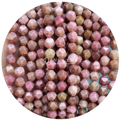 Gros de pierre précieuse de cristal naturel Perles à facettes à facettes Perles de pierre en vrac accessoires Perles de rhombus espaceur pour bijoux