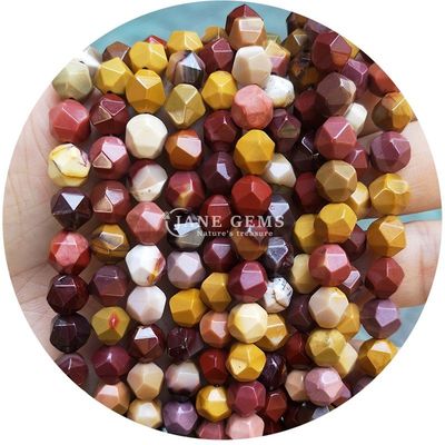 Gros de pierre précieuse de cristal naturel Perles à facettes à facettes Perles de pierre en vrac accessoires Perles de rhombus espaceur pour bijoux