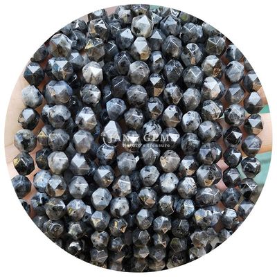 Gros de pierre précieuse de cristal naturel Perles à facettes à facettes Perles de pierre en vrac accessoires Perles de rhombus espaceur pour bijoux