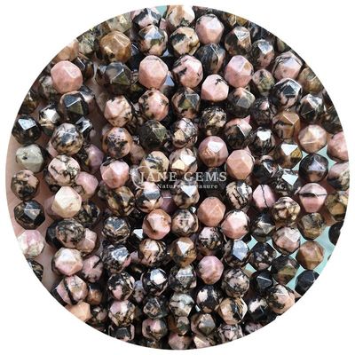 Gros de pierre précieuse de cristal naturel Perles à facettes à facettes Perles de pierre en vrac accessoires Perles de rhombus espaceur pour bijoux