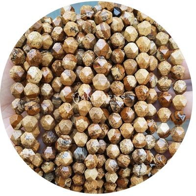 Gros de pierre précieuse de cristal naturel Perles à facettes à facettes Perles de pierre en vrac accessoires Perles de rhombus espaceur pour bijoux